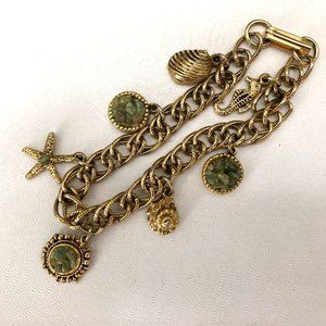 Vintage sea treasures charm bracelet